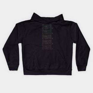 Paul Name Pattern Kids Hoodie